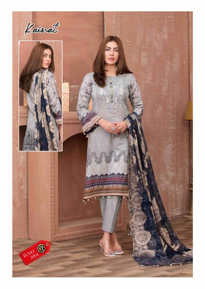 Keval Kainat 3 Luxury Lawn Casual Daily Wear Designer Karachi Dress Material Collection
